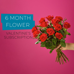 Valentine’s 6 Month Flower Subscription
